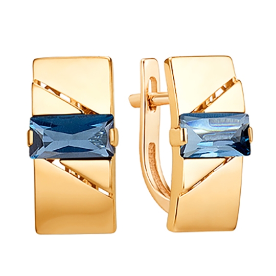 Серьги из золота с топазами Swiss