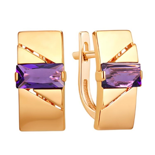 Серьги из золота с топазами Swiss