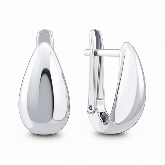 Серьги из серебра с аметистами и фианитами 