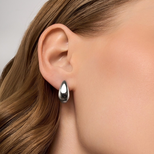 Серьги из серебра с фианитами