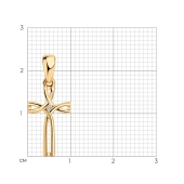 Подвеска из серебра с позолотой и бриллиантом