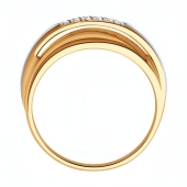 Кольцо из серебра с позолотой и бриллиантами