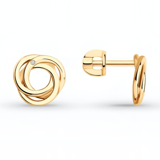 Одиночная серьга из серебра 