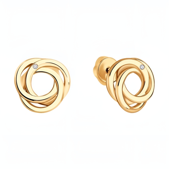 Одиночная серьга из серебра 