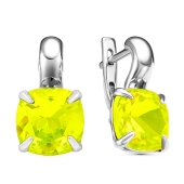 Серьги из серебра с ювелирными кристаллами