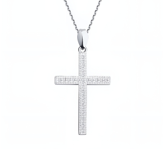 Подвеска из серебра с бриллиантом