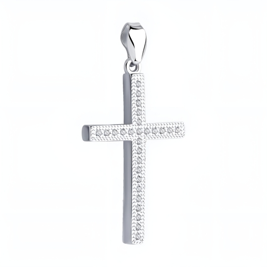 Подвеска из серебра с бриллиантом