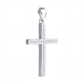 Подвеска из серебра с фианитами