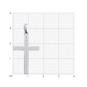 Подвеска из серебра с фианитами