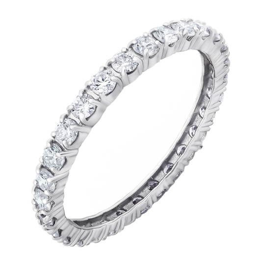 Кольцо из золота с топазом Swiss и фианитами