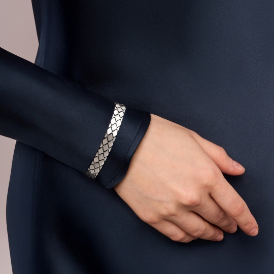 Браслет "красная нить" из серебра