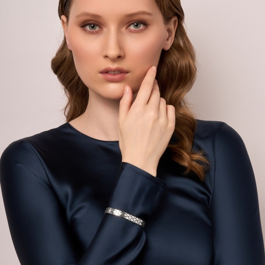 Браслет "красная нить" из серебра