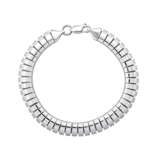 Браслет из серебра с позолотой и фианитами