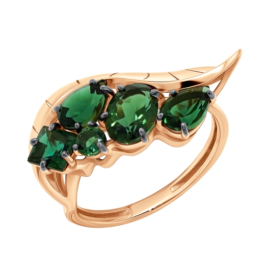 Подвеска из золота с турмалинами