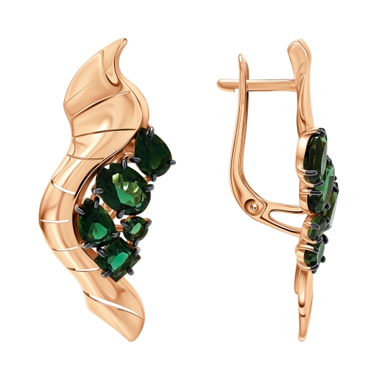 Подвеска из золота с турмалинами