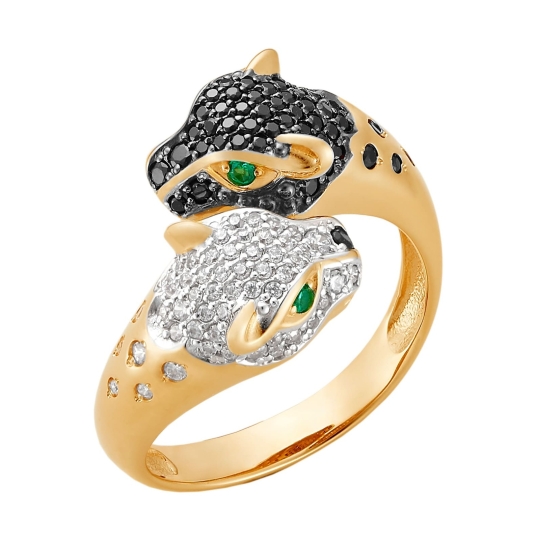 Кольцо из золота с топазами