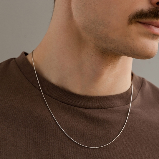 Цепь из серебра плетения "Московский бит"