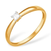 Кольцо из серебра с позолотой