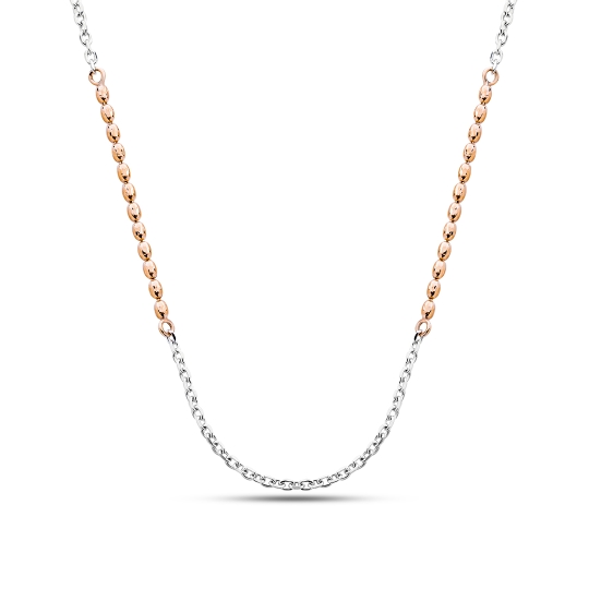 Колье из серебра с жемчугом, эмалью и фианитом