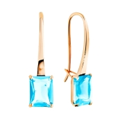 Серьги из золота с топазами Swiss