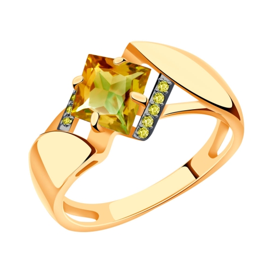 Кольцо из золота с рубинами