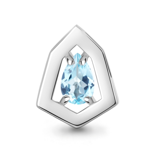 Подвеска из серебра с фианитами