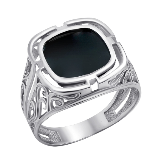 Кольцо из серебра с фианитами