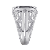 Кольцо-печатка из серебра с ониксом