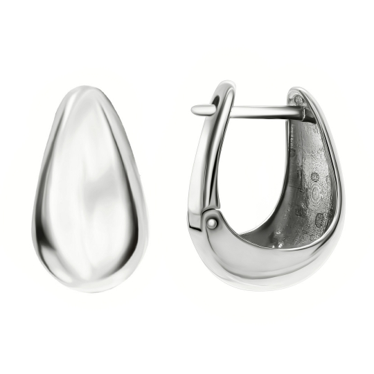 Серьги из серебра с фианитами 