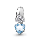 Подвеска из серебра с топазом и фианитами