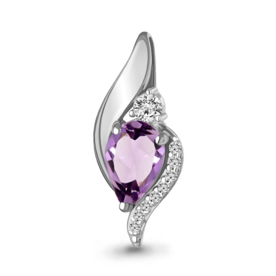 Подвеска из серебра с фианитом