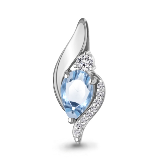 Подвеска из серебра с аметистом и фианитами