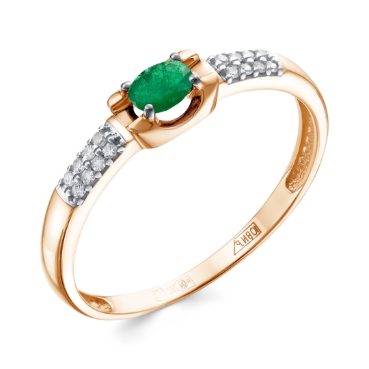 Кольцо из золота с фианитами