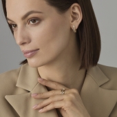 Кольцо из лимонного золота с бриллиантами