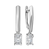 Серьги из белого золота с бриллиантами