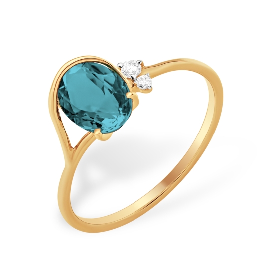 Кольцо из золота с фианитами