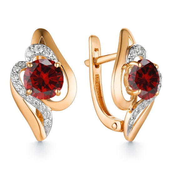 Серьги из золота с сапфирами