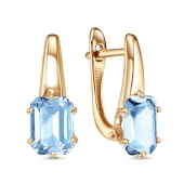 Серьги из золота с топазами