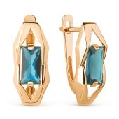 Серьги из золота с ситаллами