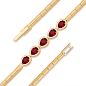 Браслет из золота с гранатами