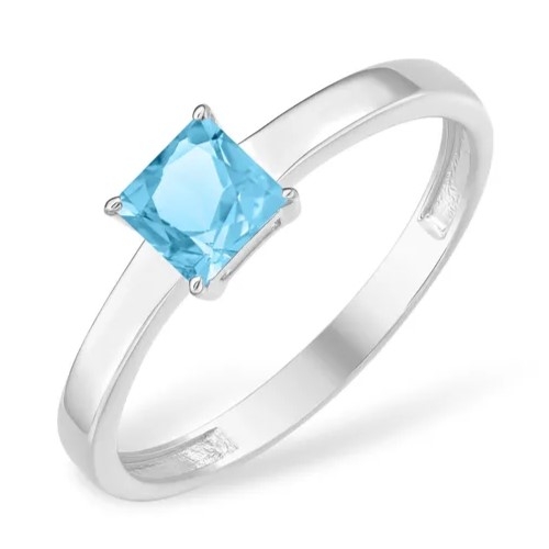 Кольцо из серебра с гранатом и фианитами