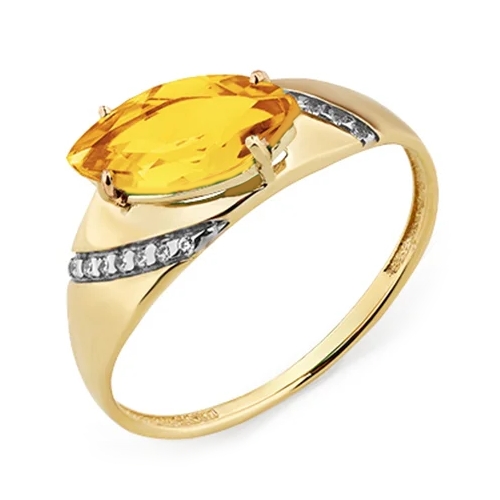 Кольцо из белого золота с бриллиантами