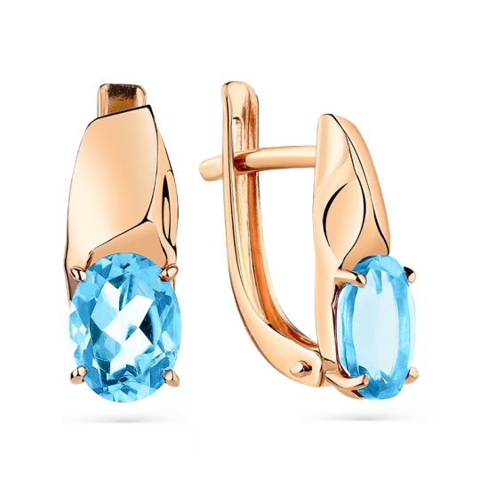 Серьги из золота с гранатами