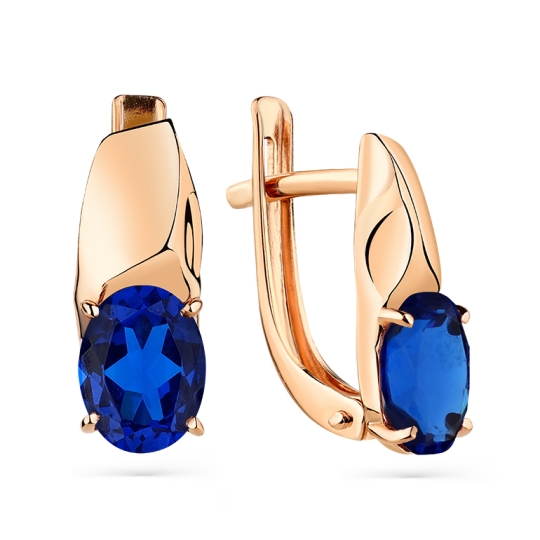 Серьги из золота с гранатами