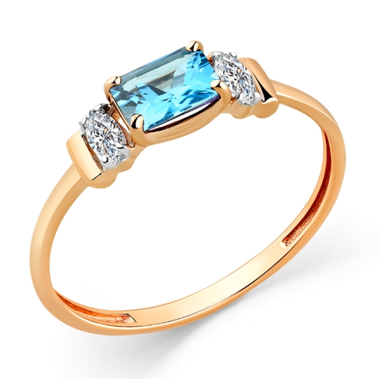 Кольцо из золота с агатом