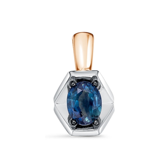 Подвеска из комбинированного золота "Знак зодиака Телец"