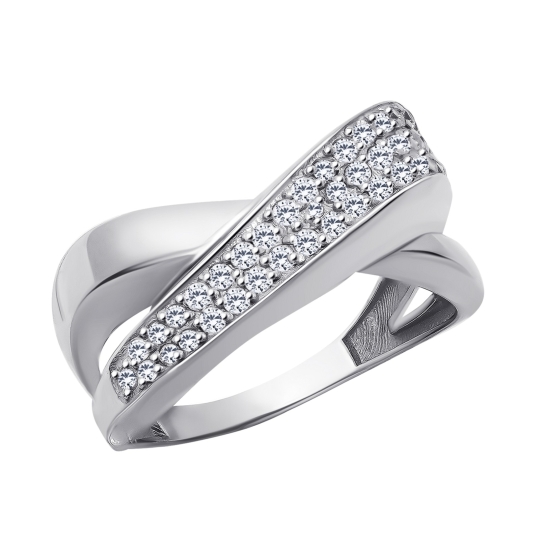 Серьги из серебра с аметистами и фианитами