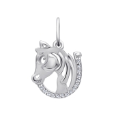 Подвеска из серебра с фианитами 