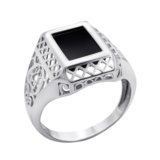 Кольцо из серебра с фианитами