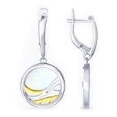 Серьги из серебра с перламутром